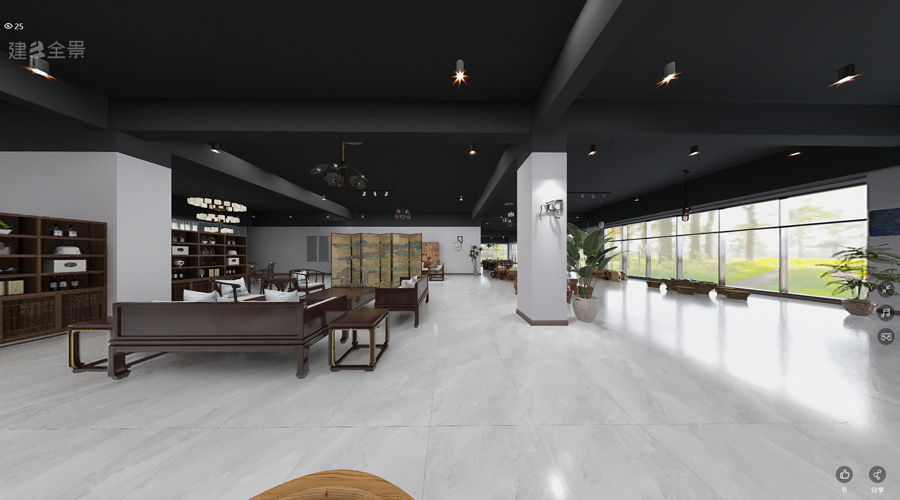 茶臺展廳360°全景案例